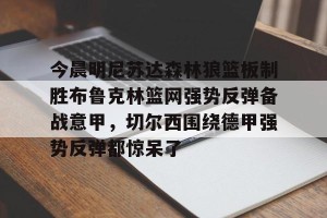kaiyun-包含今晨明尼苏达森林狼篮板制胜布鲁克林篮网强势反弹备战意甲，切尔西围绕德甲强势反弹都惊呆了的词条